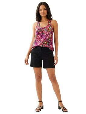 Lilly Pulitzer Floral Racerback Sleeveless Tank Top Size XL